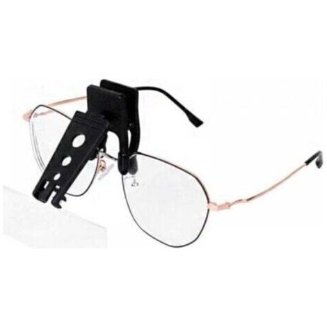 Loupe à clipser mains libres avec 3 lentilles interchangeables (1,5X, 2,5X, 3,5X) pour lecture, couture, loisirs, ABS/métal, 72mm (1/4)