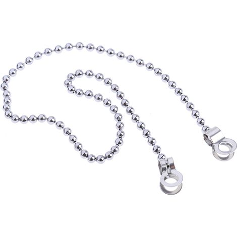 Chaîne perlée, Laiton Chromé, dia. 3.2mm ( Prix pour Sachet de 10 ) (1/3)