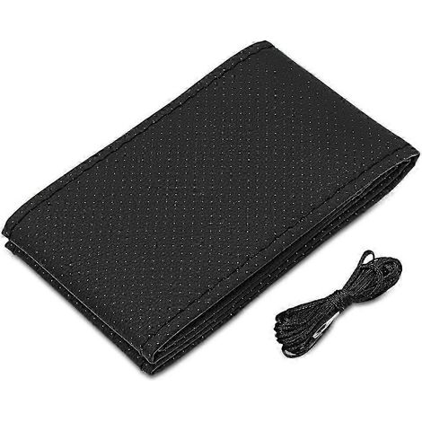 Car Steering Wheel Cover Leather For Seat Leon 1 2 3 Mk3 Fr Cordoba Ibiza Arosa Alhambra Altea Exeo Toledo Formula Cupra( Black) (1/5)