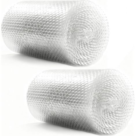 Lot de 2 rouleaux de film à bulles - 10 m x 20 cm - Idéal pour déménagement - Matériau d'emballage robuste - Film d'emballage à bulles - Extra résistant et robuste (1/5)