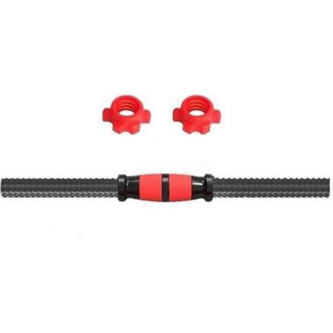 Bielle d'haltère de 35cm, 2 colliers à vis universels pour l'entraînement de force à domicile (1/5)