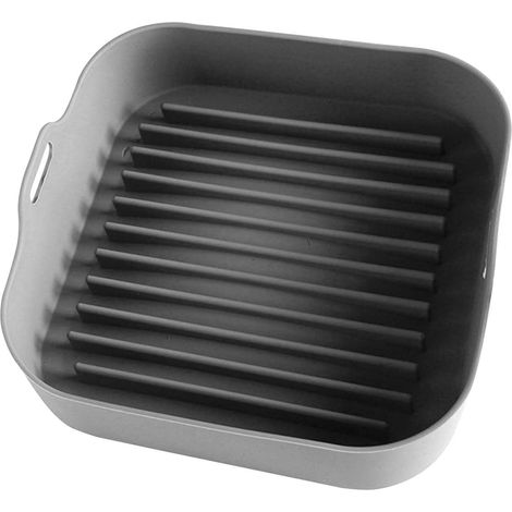 Friteuse à air comprimé de 20,3 cm en silicone pour remplacement des doublures en papier sulfurisé(gris) (1/5)