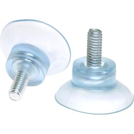 Lot de 30 évents transparents en plastique avec vis M6, sans crochets, pour plateaux de table en verre (1/4)