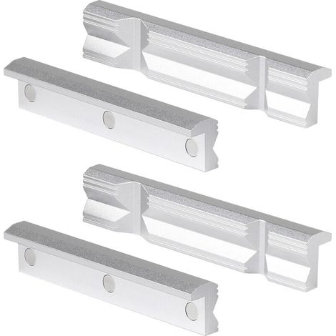 Mâchoires de Protection 125 mm pour Étau en Aluminium avec Prismes et Aimants (1/4)