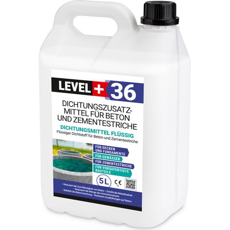 LEVEL+ Dichtsungsmittel Flüssig für Beton und Zementestriche L+36 - 5L (1/2)