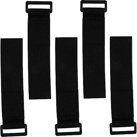 5 Pièces Cintres de Câble Nylon Résistants Bracelets Fixation Boucle Noir pour Rangement Câbles et Voyage - (1/5)