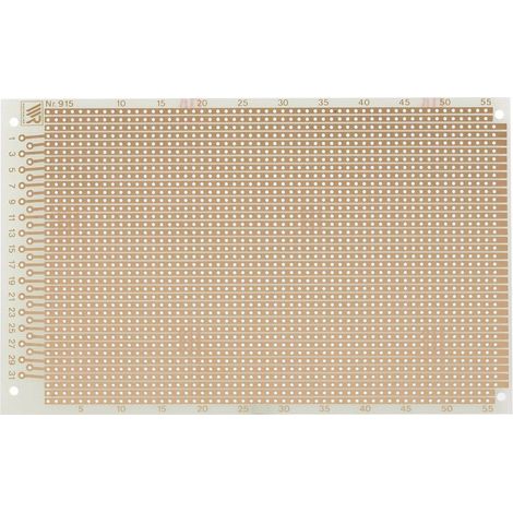 Platine d'expérimentation Rademacher WR-Typ 915 C-915-EP Epoxy (L x l) 16 cm x 10 cm 35 µm Pas 2.54 mm 1 pc(s) (1/2)