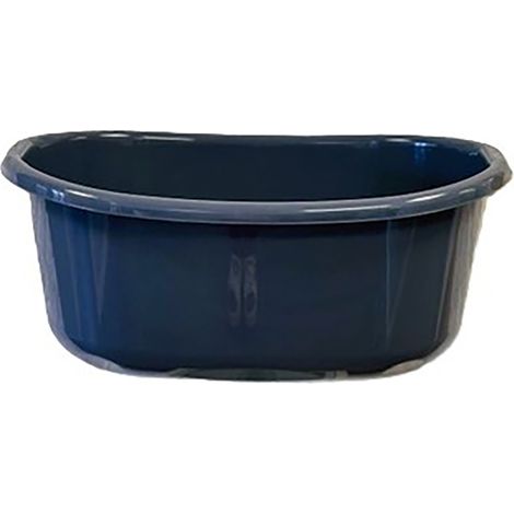 CIOTOLA OVALE IN PLASTICA CON MANICI 12L COLOR CENERE SCURO -JAG