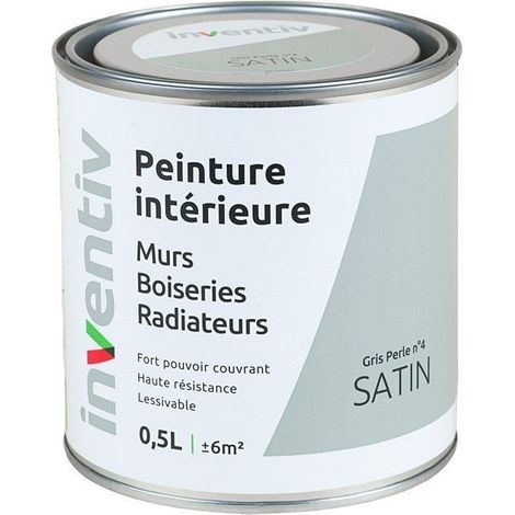 Peinture Intérieure Satinée INVENTIV - Gris Perle 4 - 0,5L