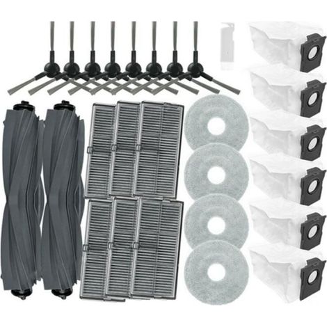 Kit accessoires Mova E30 Ultra – 2 rouleaux, 8 brosses latérales, 6 filtres HEPA, 4 chiffons, 6 sacs (1/4)