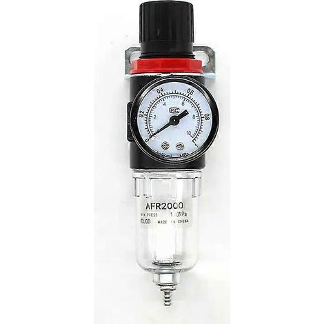 AFR2000 1/4 Pneumatikfilter Luftaufbereitungseinheit Druckregler Kompressor-Reduzierventil Öl-Wasser-Abscheidung (1/4)