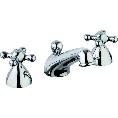 Miscelatore per lavabo a 3 fori con piletta di scarico 1"1/4 Mamoli Epoca 45350000E051  Cromo (1/3)