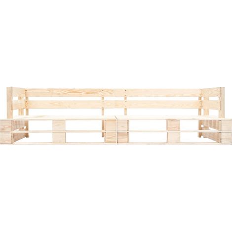 Maison Exclusive - Garten-Palettensofa 2-Sitzer Natur Holz (1/3)