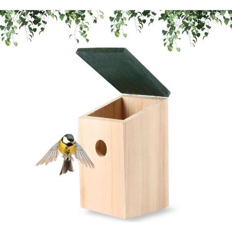 UlisemNichoir à oiseaux en bois de qualité supérieure – Idéal pour perruches, calopsittes, inséparables et plus encore Nid d'oiseau durable pour cage, idéal pour l'élevage, le nid et le nichoir (1/4)