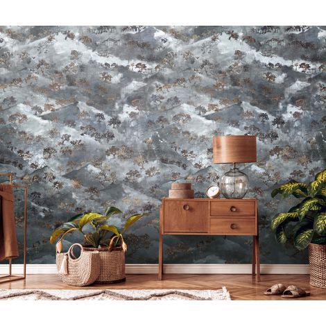 A.S. Creation Fototapete Livingwalls The Wall II 392591 Ein Motiv pro Rolle 2.80 x 1.59 m Abstrakt Blau (1/3)