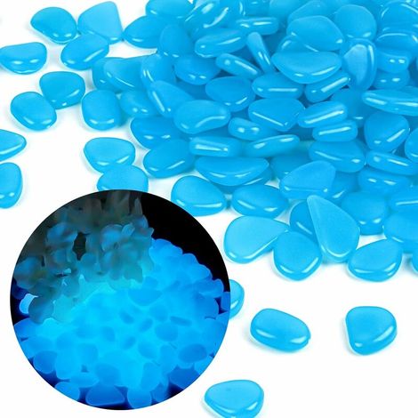 300 leuchtende Kieselsteine, Ziersteine für Blumentöpfe, Kies für Aquarien, Außendekoration und Zierkiesel.