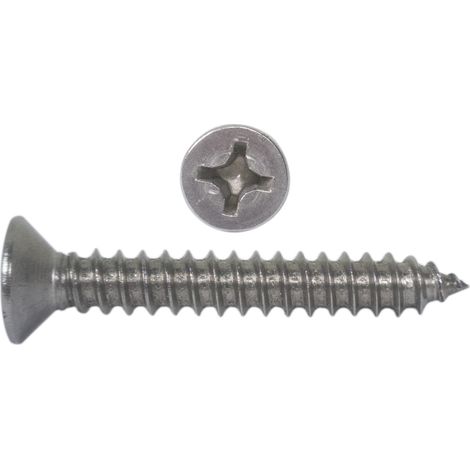 Tornillo para chapa metálica A2 de 4,2 x 16 mm, cabeza avellanada, ISO7050, 30 unidades. (1/5)