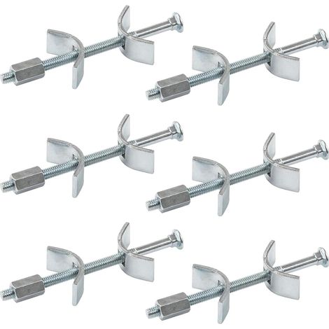 Worktop Connector, 100 mm, Pack of 6 Furniture Connectors, Furniture Connector Screws, Connecting Screws, for Worktop (1/5)