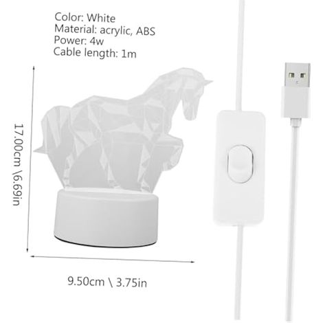 Lampe De Chevet 3D Forme Animale Usb Portable Lumière Douce De Nuit Visuelle Pour Enfants Décoration Ambiance Chambre (1/5)