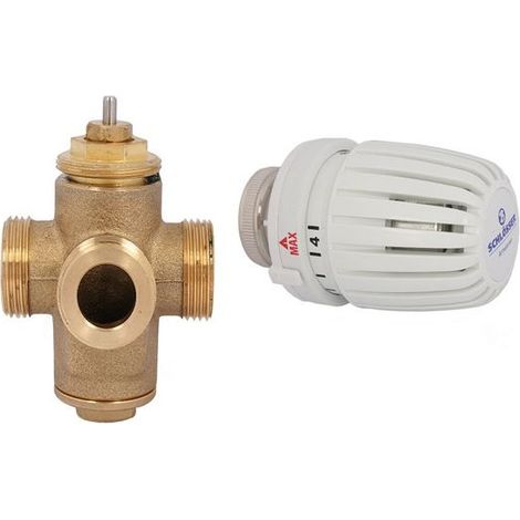 JS DREIWEGE-THERMOSTATVENTIL-SET HK-ANSCHL.RE.,3x3/4"AG,SYMMETR.