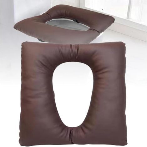 Coussin de Chaise de Toilette Anti escarres, Coussin de Chaise de Douche en polyuréthane épais et Doux pour Table de Chevet, Chaise percée, Chaise de Toilette, siège de Douche imperméable (1/5)