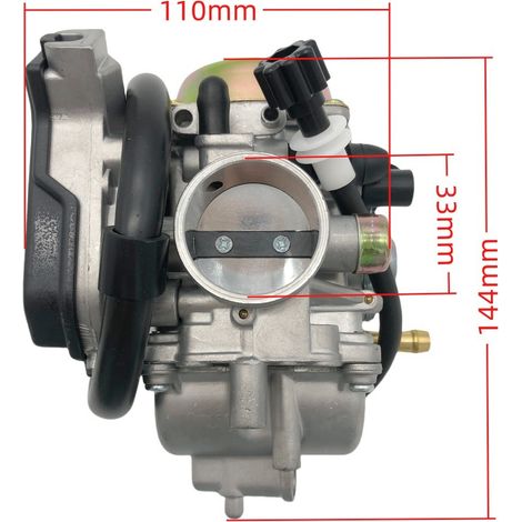 Carburateur PD33JK-10 05 06 07 LTA400 606-027 Pièces de carburant pour VTT Suzuki, ensemble de corps de papillon à rapport de haute précision, atomisation uniforme du carburant, pièce de rechange d'or
