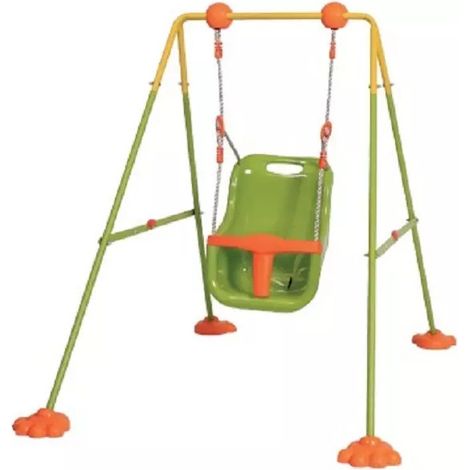 Altalena con sediolino di sicurezza richiudibile in acciaio gioco da giardino Allegra Baby (1/10)