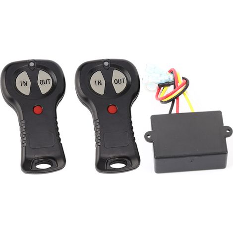 Cocoarm Heavy Duty 12V Universal-Seilwinden-Fernbedienungsset mit Doppelsender, Lösung für große Entfernungen, geeignet für 17.000 lb Seilwinden für Pkw und Lkw.
