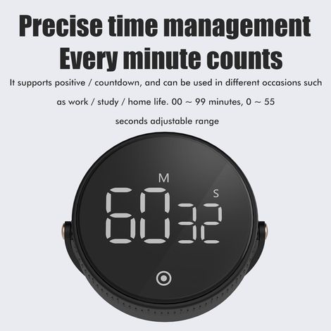 Digitaler Küchentimer mit großem LED-Bildschirm, magnetischem Countdown und Zeitanzeige, ideal für Kochkurse, Fitness und Backen in der Schule. (1/5)