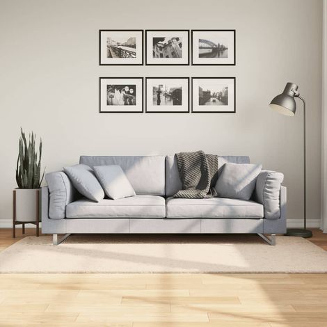 Teppich HUARTE Kurzflor Weich und Waschbar Beige 100x200 cm