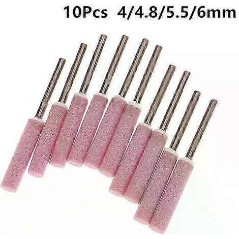 10-teiliges Kettensägen-Schärfset mit Schleifsteinen (4/48/55/6 mm) zum Polieren von Metallen – JXLGV (1/5)