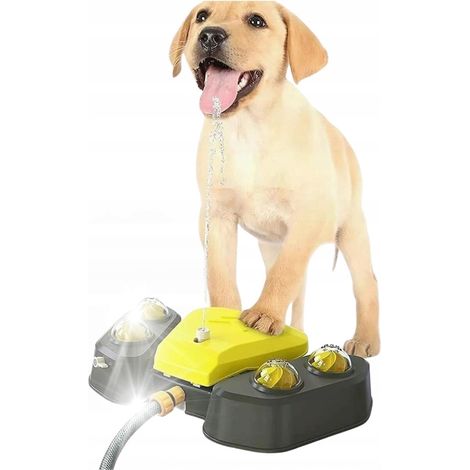 Fontana per cani con distributore automatico di acqua gialla (1/5)
