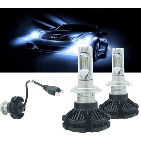 COPPIA LAMPADE LED AUTO FARI H7 X3 KIT LAMPADINE 50W 6000 LUMEN IP67