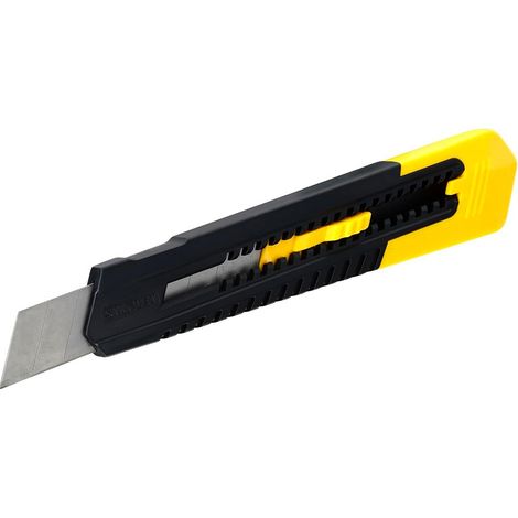 Stanley Precision Utility Cutter Knife with 18mm Blade Width, 160mm Blade Length, Dual-Component Plastic Handle, Ideal for Crafts and Heavy-Duty Cutting (1/5)