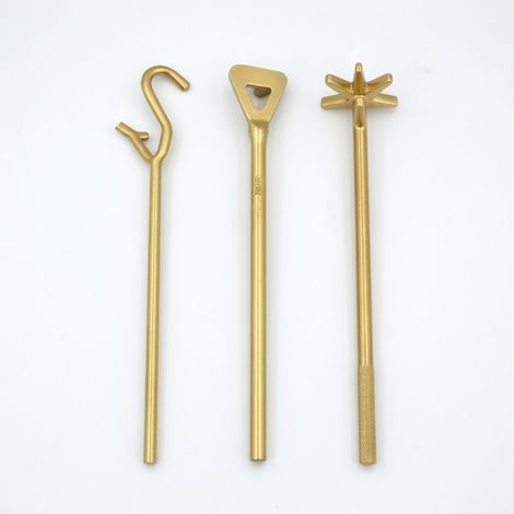 Chiave antiscintilla per valvole 250 mm manico tondo bronzo all'alluminio
