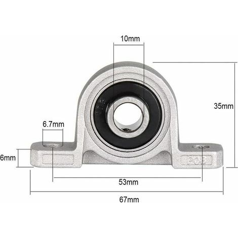 4 Pcs Roulements Bloc, 10mm Roulements à Billes, Paliers a Semelle, Roulements de Bloc d'oreiller, Bride Alésage Auto Support Monté Auto Régler (1/3)