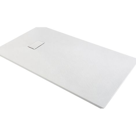 Odyssea – Receveur de douche à encastrer blanc 160x90cm – Antidérapant classe C – Écoulement excentré – SMC – GT16090SWHI
