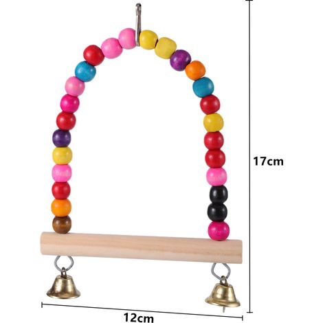 Ensemble de jouets pour oiseaux : balançoire, jouets à mâcher pour l'entraînement, hamac suspendu pour petit perroquet, clochette, perchoirs avec échelle, accessoires pour animaux de compagnie (1 pièc (1/5)