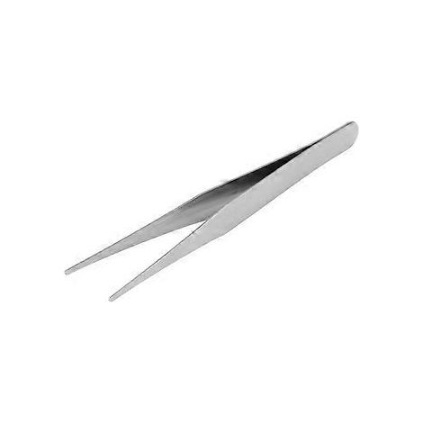 Pinzette, Arztpinzette, antistatische Pinzette, Metall, gebogen, rund, gerade (-10)