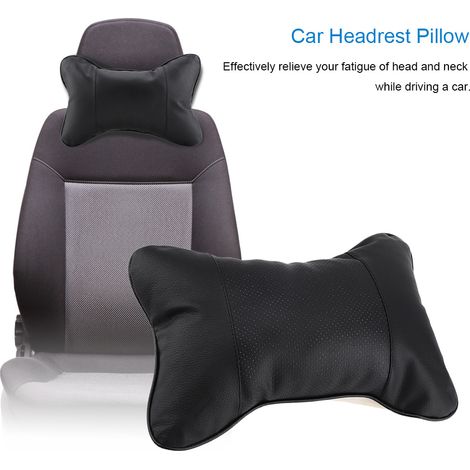 Coussin de soutien respirant et souple pour appui-tête de siège auto (noir) (1/5)