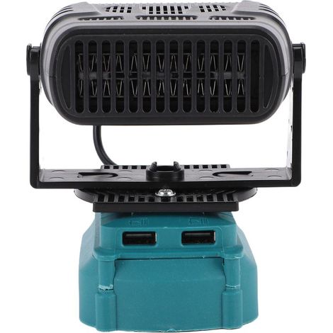 Chauffage d'espace à température constante adapté à la batterie lithium-ion BL1850 Souffleur portable 200 W avec deux ports USB 2 réglages de température (1/4)