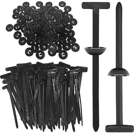 Serre Cable Universal, 100Pcs Serre Câbles en Nylon Autobloquants Universels pour Fixation des Câbles, Utilisation Quotidienne (1/5)