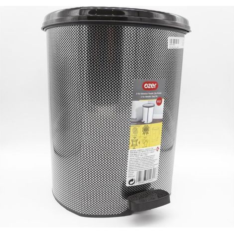 Poubelle à pédale 6 litres pour salle de bain, grande et originale, avec couvercle et ouverture au pied, idéale pour la cuisine, le salon et la chambre - RAPANDA (1/5)