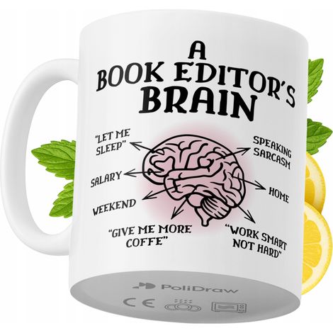 Mug humoristique pour éditeur, avec un texte amusant et un design graphique original. Idéal pour les anniversaires, les fêtes et les occasions spéciales. Mug premium pour la maison, le bureau et le tr (1/5)