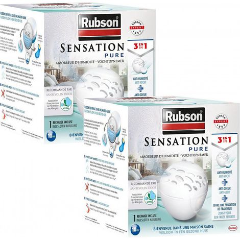 Lot de 2 Absorbeurs d'humidité Sensation 3en1 12m² de Rubson (1/2)