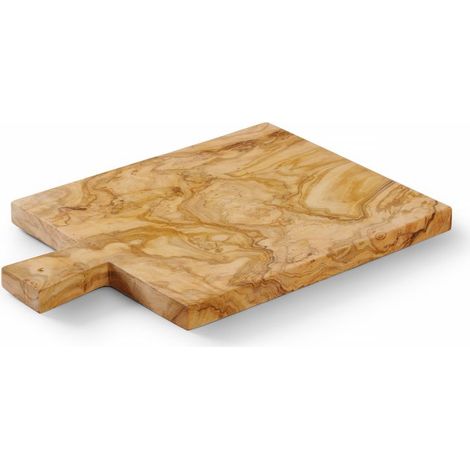 Planche pour servir charcuterie, fromage, snacks, bois d'olivier, 340 x 230 mm (1/2)