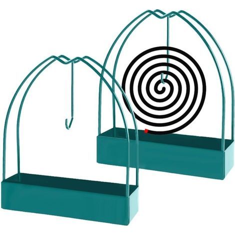 Lntyq Support de Spirale Anti-Moustique pour Extérieur - Porte-encens en Fer avec Support pour Bobine Anti-Moustique pour Maison et Jardin - Suspendez Facilement Vos Spirales Anti-moustiques (Vert) (1/4)