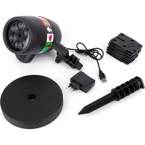 Lampe laser pour jardin extérieur, projecteur LED de Noël, lumières de diapositives pour aménagement paysager (1/5)
