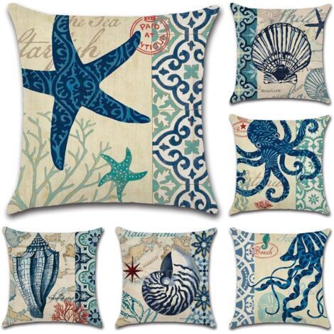 Fodera per cuscino, fodera per cuscino decorativo, federa per divano e auto, copricuscino per casa e letto, set da 6 pezzi 45x45 cm (1/5)