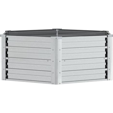 Maison Exclusive - Letto Rialzato da Giardino 129x45 cm in Acciaio Zincato Argento (1/5)
